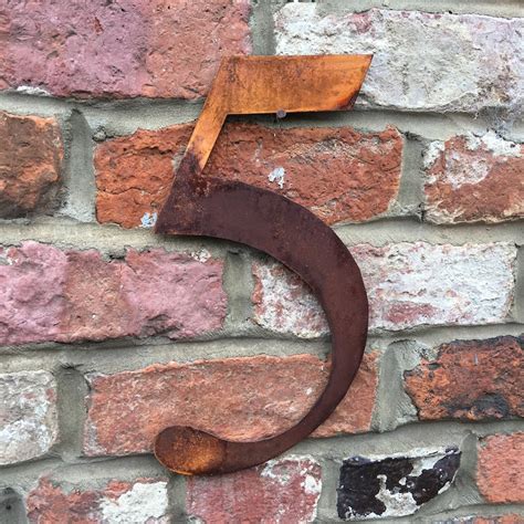 rusty metal house numbers|Amazon.com: House Numbers Metal.